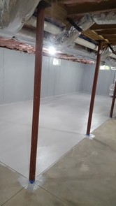 Basement waterproofing using HydroSeal 75