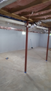 Basement waterproofing using HydroSeal 75