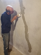 Basement waterproofing using HydroSeal 75